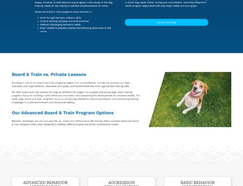 Performance K9 Landing Pages