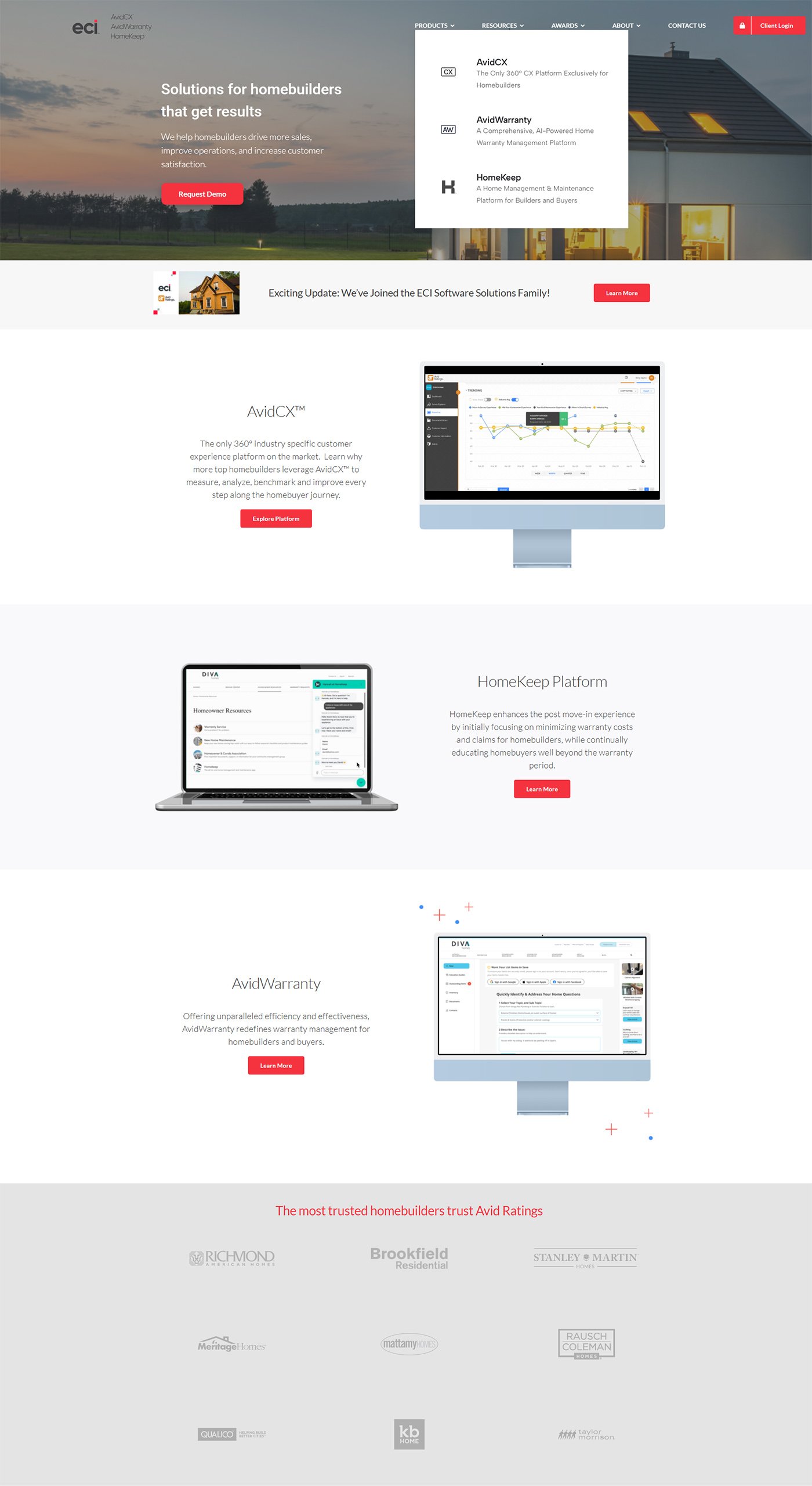 Avid website thumbnail